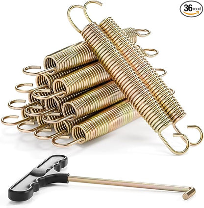 3.5"-8.5" Trampoline Springs, Heavy Duty Stainless Steel Trampoline Accessories with Swivel &
