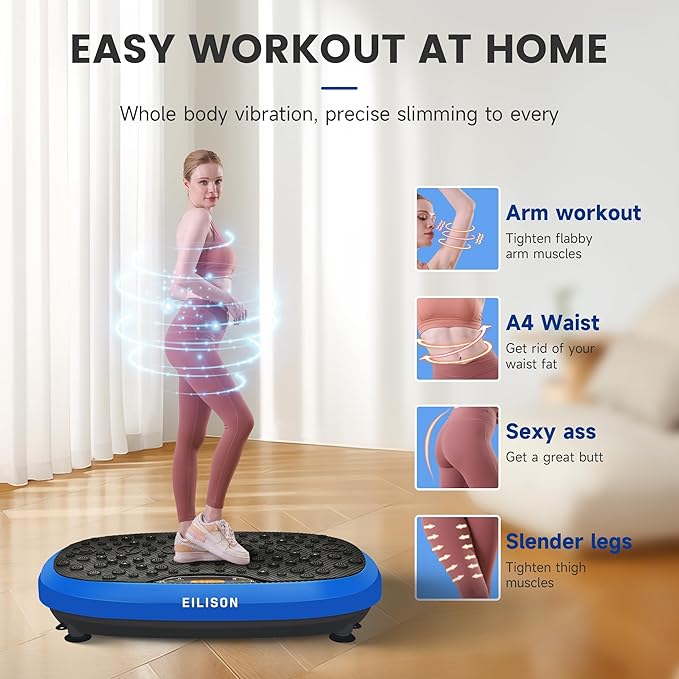 EILISON FitMaxx 3D XL Vibration Plate Exercise Machine - Whole Body Workout Vibration Platform