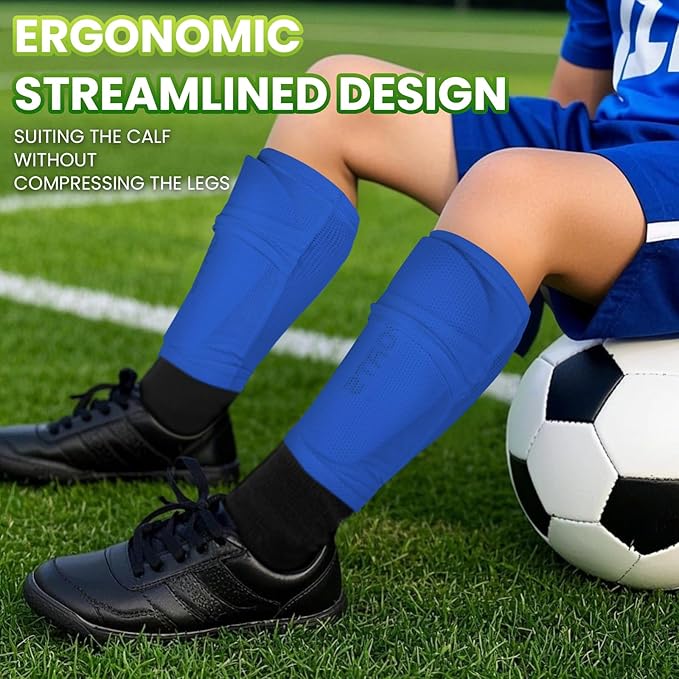 Shin Guards Soccer Kids 2025 Version High-Density Foam Soccer Shin Guard with Sleeves Shin