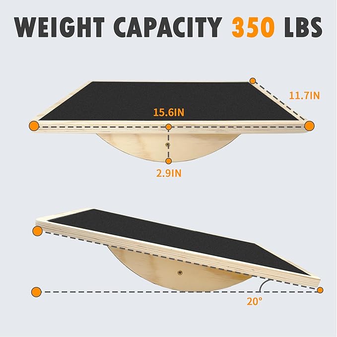 Balance Board Professional Wobble Board for Adults Anti-Slip for Physical Therapy Standing Desk