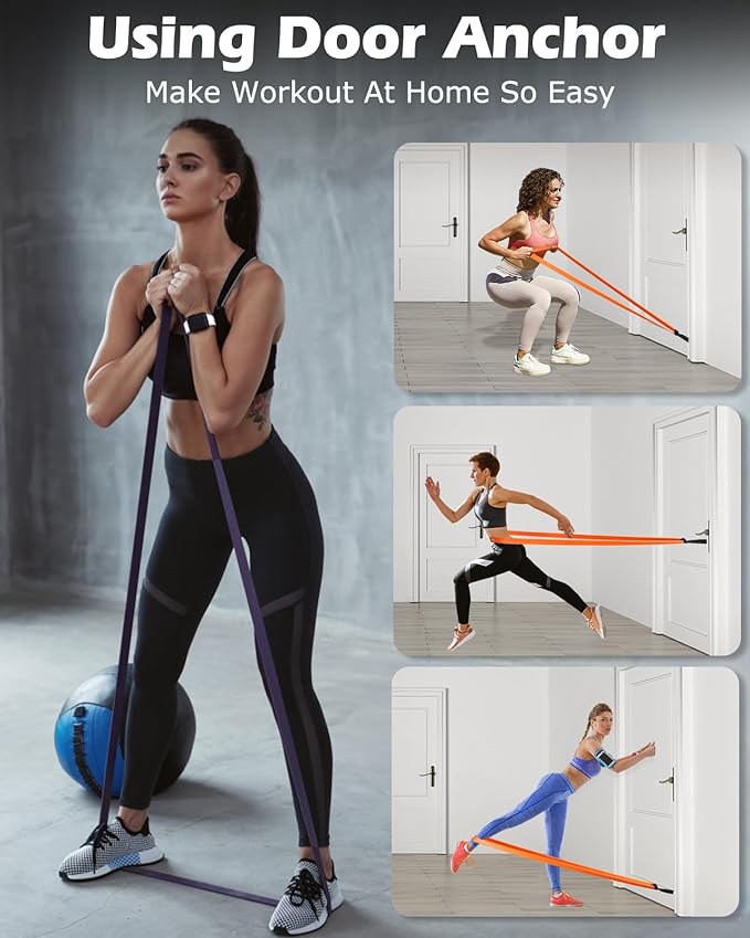 Zacro Resistance Bands, 6 Resistance Levels Pull Up Assistance Bands, Exercise Bands for Men&Women