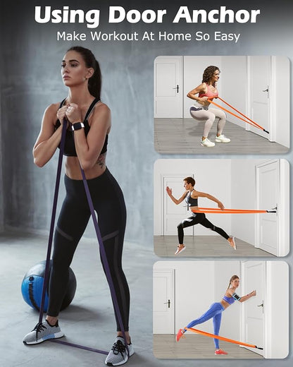 Zacro Resistance Bands, 6 Resistance Levels Pull Up Assistance Bands, Exercise Bands for Men&Women
