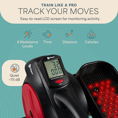 Lifepro Under Desk Elliptical Exercise Machine with or without Red Light, Seated Pedal Exerciser