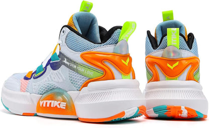 JMFCHI Kids Basketball Shoes High-top Sports Shoes Sneakers Durable Lace-up Non-Slip Running Shoes