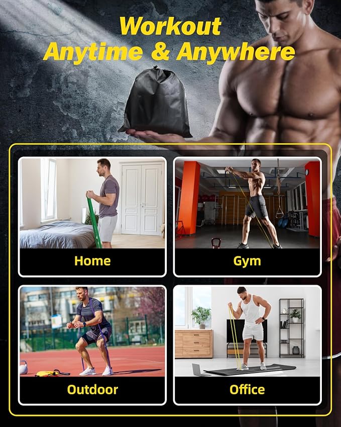 Zacro Resistance Bands, 6 Resistance Levels Pull Up Assistance Bands, Exercise Bands for Men&Women