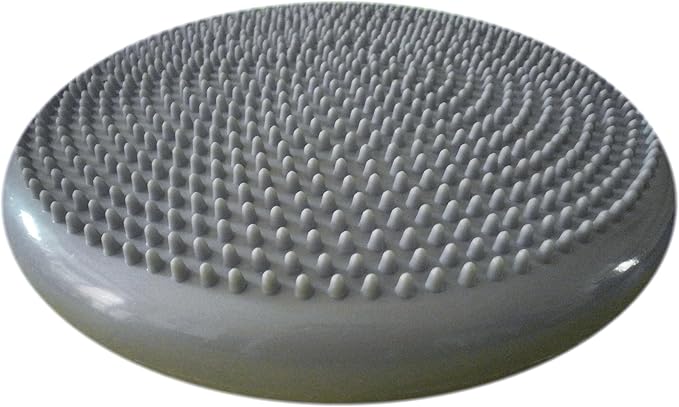 AppleRound Inflated Wobble Cushion with Hand Pump, Air Stability Board (Extra Thick), Core Balance