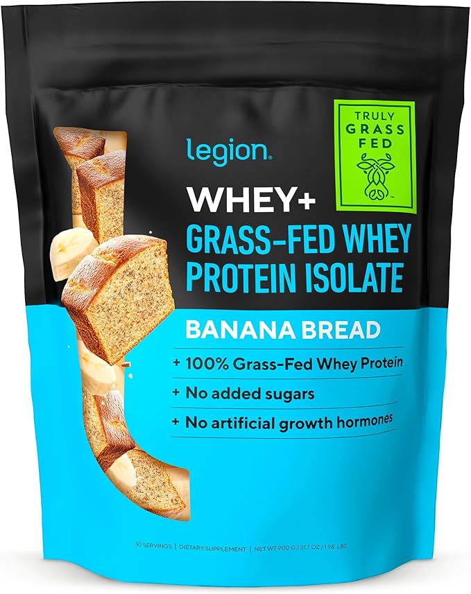 LEGION Whey+ Protein whey Isolate from Grass Fed Cows - Whey Protein Isolate Powder Low Calorie