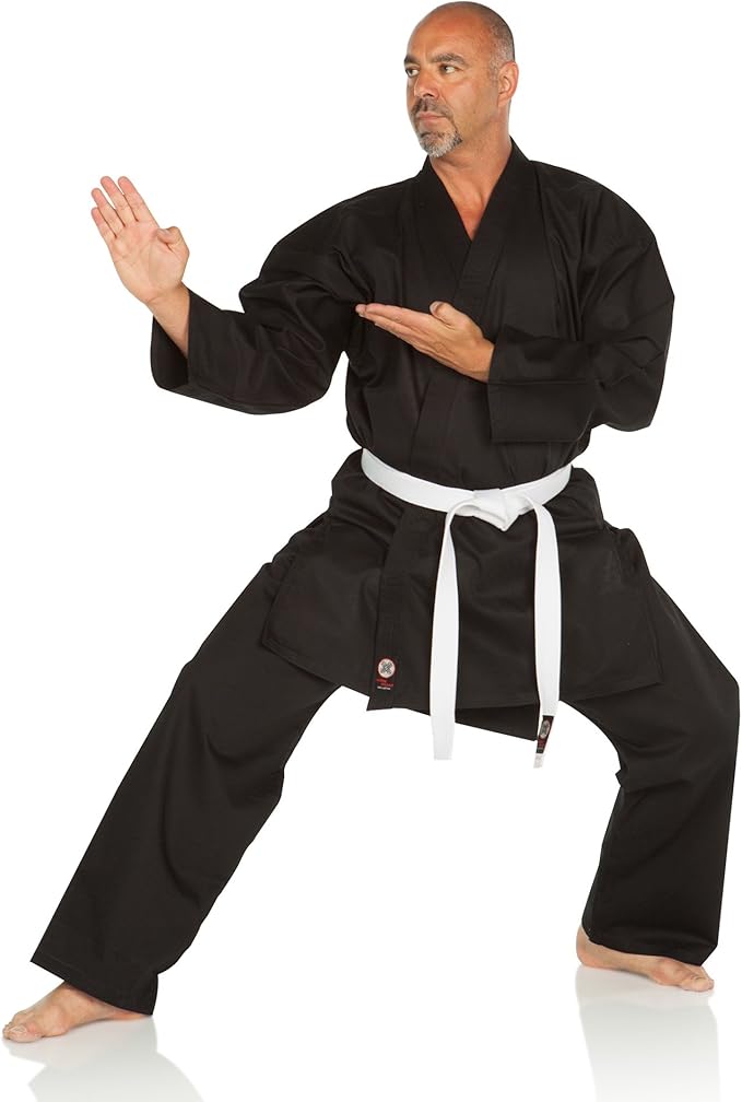Ronin Medium Weight Karate GI Middleweight Martial Arts Karate Uniform - 9.5 oz Cotton, White Belt