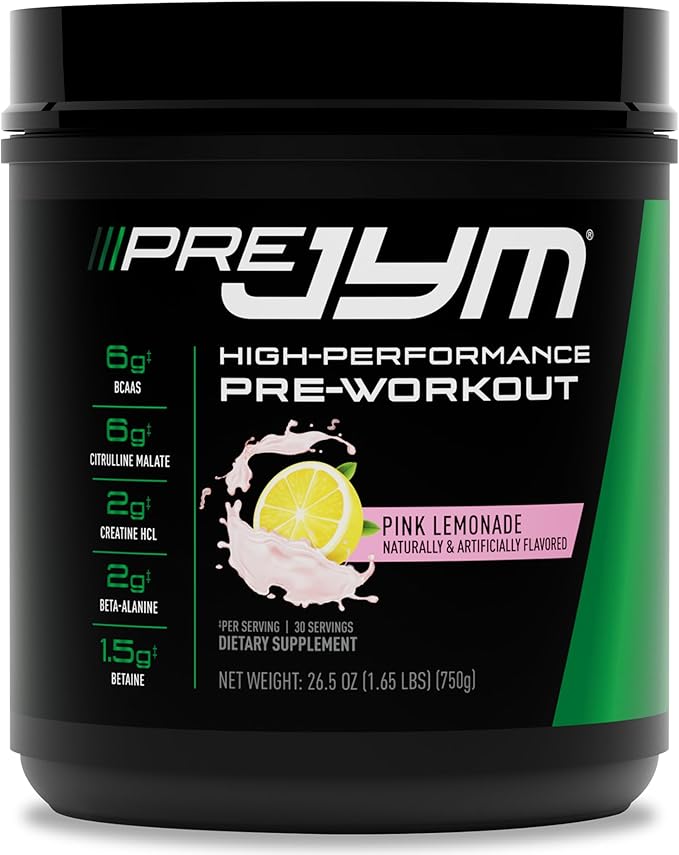 JYM Supplement Science Pre JYM Pink Lemonade Pre Workout Powder for Men & Women, BCAAs, Nootropics