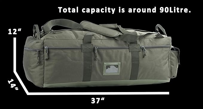 Large Military Duffle Bag Tactical Gear Load Out Bag Deployment Cargo Bag Travel Sports Equipment