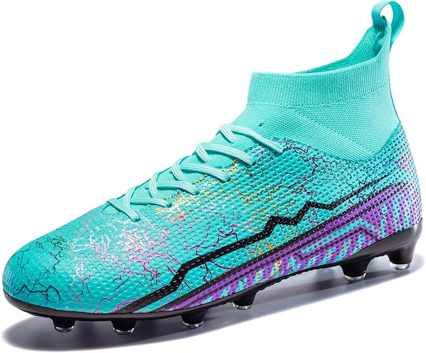 Soccer Cleats Mens Football Cleats Professional Soccer Shoes High-Tops Non-Slip Spikes for Big Boys