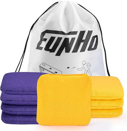 EunHo Cornhole Bags Set of 8 Regulation Size & Weight Corn Hole Bean Bags Official Professional All