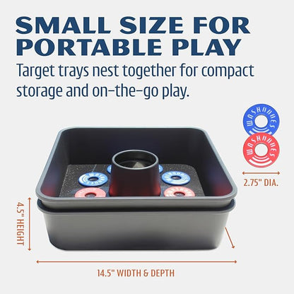 Driveway Games All Weather Washoos Washer Toss Game Set - Portable Outdoor Lawn Games for Adults