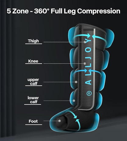 ALLJOY Pro-Grade Leg Massager Recovery Boots, Leg Compression Massager for Circulation and Pain