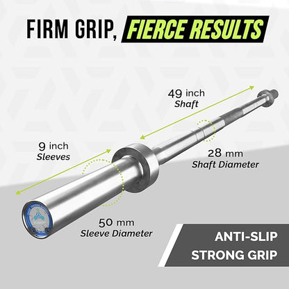 Olympic Training Barbell (6FT) (15 Pound Weight) (300 LBS Capacity), Home Gym Fitness Equipment