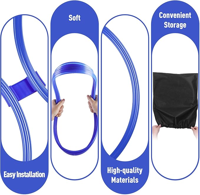 Shappy 50 Pcs Agility Rings with Storage Bags 15 Inch Agility Training Rings Hoop Exercise Ring