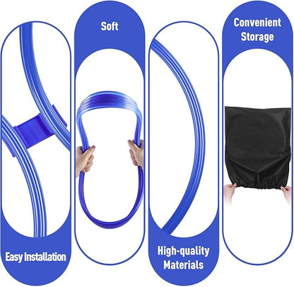 Shappy 50 Pcs Agility Rings with Storage Bags 15 Inch Agility Training Rings Hoop Exercise Ring