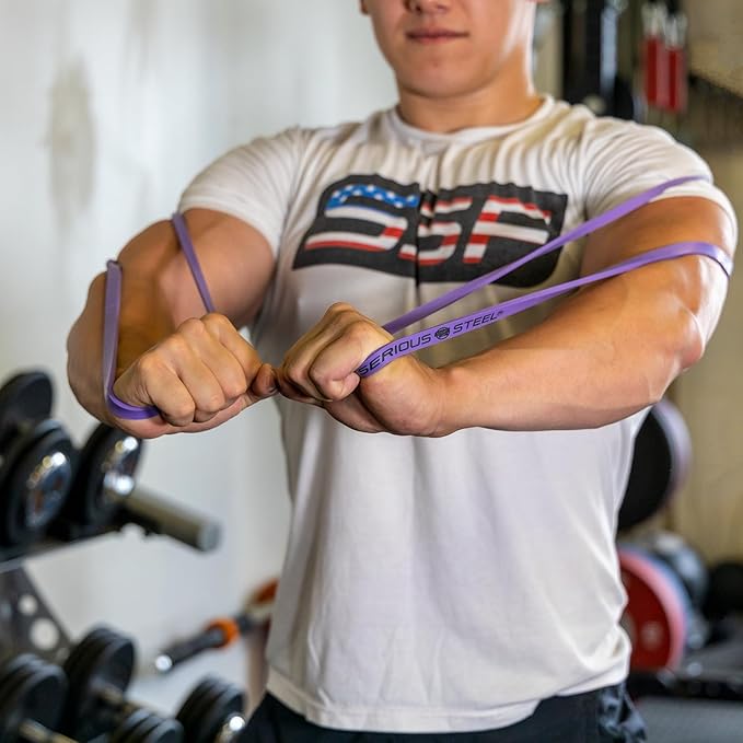 Serious Steel Fitness 37" Resistance Training Bands (Portable Exercise Band System Training Bands