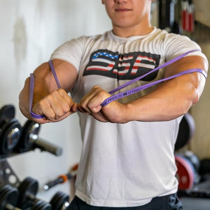 Serious Steel Fitness 37" Resistance Training Bands (Portable Exercise Band System Training Bands