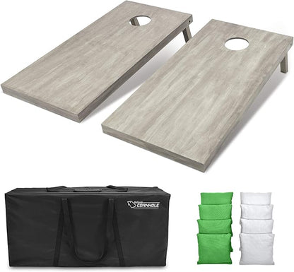 GoSports 4 ft x 2 ft Regulation Size Wooden Cornhole Boards Set - Includes Carrying Case and Bean