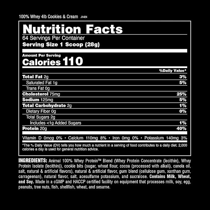 Animal 100% Whey Protein Powder ??Whey Blend for Pre Workout or Post Workout, Recovery, Anytime Low