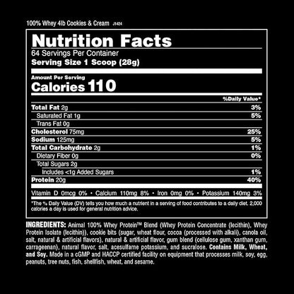 Animal 100% Whey Protein Powder ??Whey Blend for Pre Workout or Post Workout, Recovery, Anytime Low