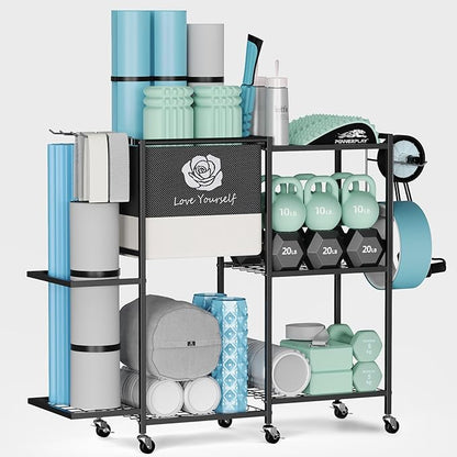 Yoga Mat Storage Rack，Home Gym Storage Rack Gym Workout Equipment Storage Organizer Fitness Weight