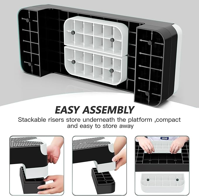 Aerobic Exercise Step, Adjustable Aerobic Stepper for Exercise, Workout Step Platform for Step Up