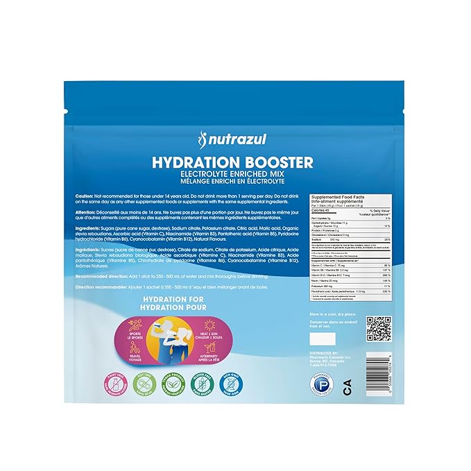 nutrazul Hydration Booster | Supports Rapid Hydration | Electrolyte Enriched Mix | No Artificial