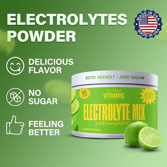 Dr. Price’s Electrolyte Mix | Sugar-Free Hydration Powder with 72+ Trace Minerals | No Sugar