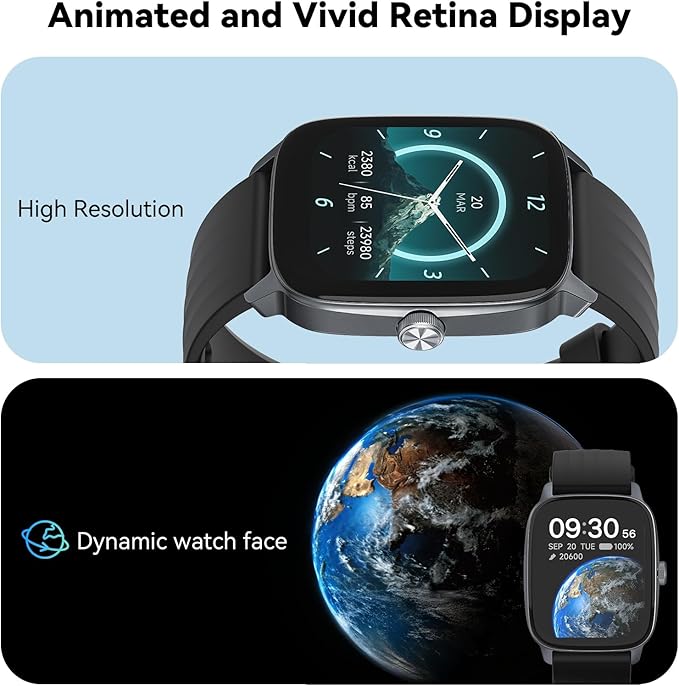 EURANS Smart Watch No App/Phone Required, 1.85" Ultra HD Display, Waterproof Fitness Tracker, 24/7