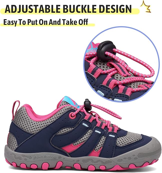 Mishansha Kids Hiking Boots Toddler Girls Boys Hiking Shoes Water-Resistant Anti-Collision Non-Slip