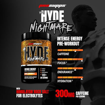 PROSUPPS Mr. Hyde Nightmare Pre Workout Powder with Caffeine & Beta Alanine - Preworkout for