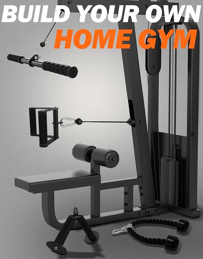 Fitarc Cable Machine Attachment Set, LAT Pulldown Attachments for Home Gym Equipment, Tricep Pull