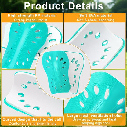 2 Pairs Shin Guards Soccer for Kids,Shin Pads Extra Lightweight Breathable Slide in Shin Guard for