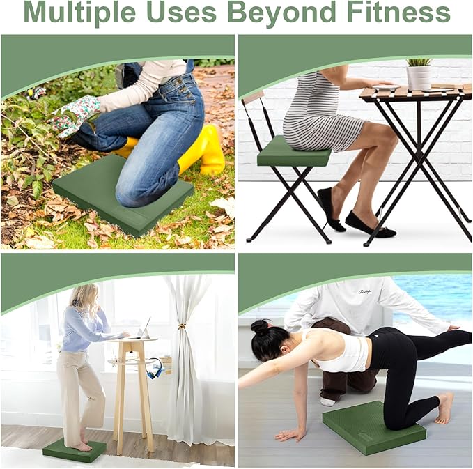 StrongTek Extra Wide Foam Balance Pad for Physical Therapy, 19" X 15.8" X 2.4", High-Density TPE