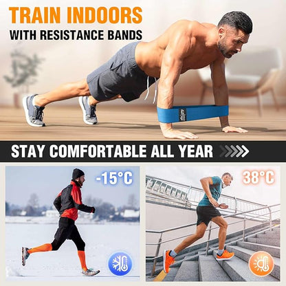 Fabric Resistance Bands for Working Out - Exercise Bands for Women and Men, Booty Bands for Legs