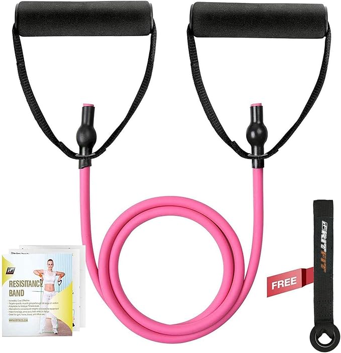 RitFit Single Resistance Exercise Band with Comfortable Handles - Ideal for Physical Therapy