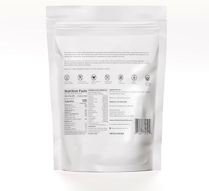 Centenarius Nutrition Grass Fed Whey Protein Unflavored Powder 500g with Natural Amino Acids for