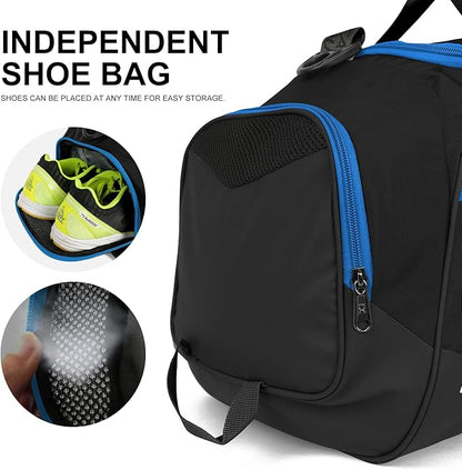 Sports Gym Bag，INOXTO Travel Duffel Bag with Dry Wet Pocket And Shoe CompartmentFor Women and