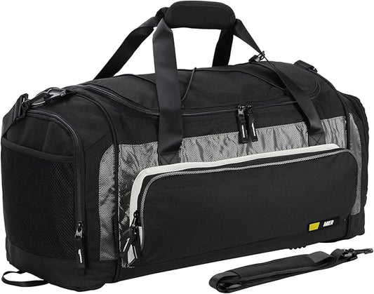 MIER Large Duffel Bag Men's Gym Bag with Shoe Compartment, 60L