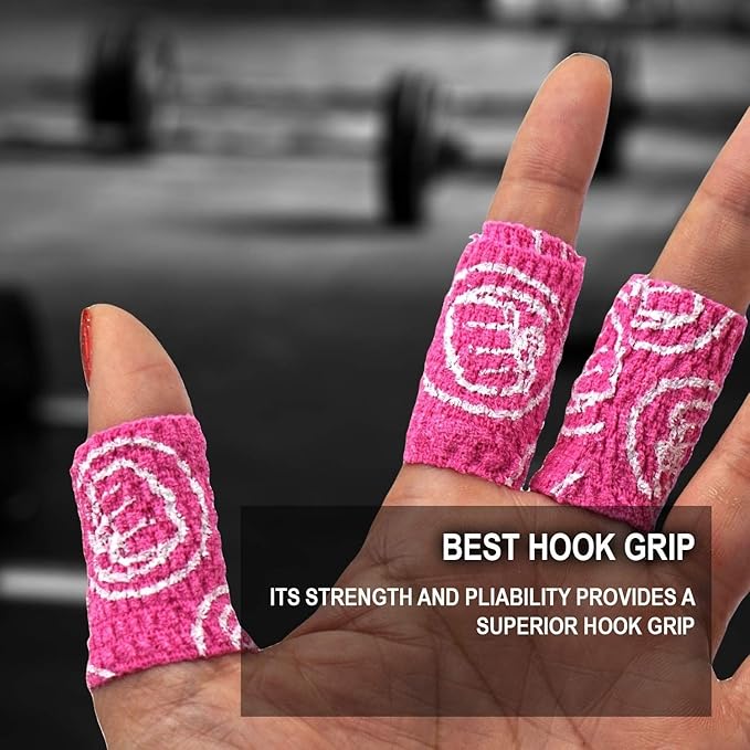 WOD Nation Flexible Hook-Grip Athletic Tape – Easy-Tear, Sweat-Proof Thumb & Finger Strips for