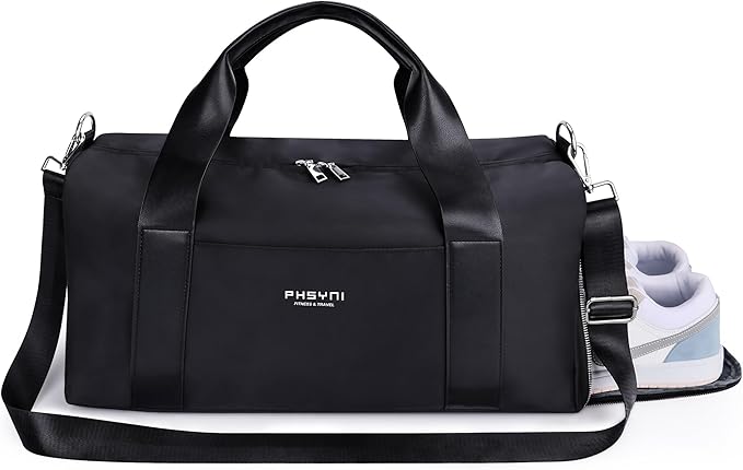 Gym Bag for Women with Shoe Compartment & Wet Pocket - Duffle Bag for Travel Sports Fitness Workout