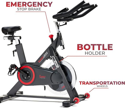 Sunny Health & Fitness Magnetic Exercise Bike, 44LB Flywheel & 300LB Weight Capacity for Intensive