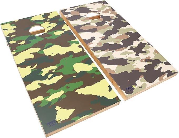 Cornhole Board Set 4FTx2FT Solid Wood Regulation Size Cornhole Set Includes 8 Cornhole Bags for