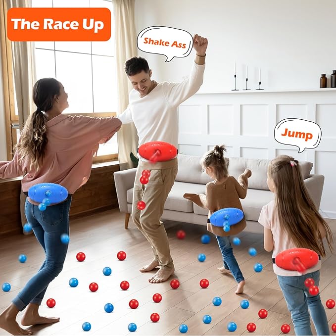 Skirfy Party Shaking Swing Balls Game Set for Kids Adults,Backyard Family Toy with 40 Balls