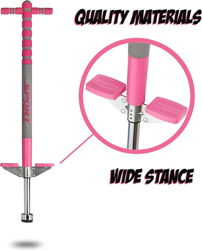 New Bounce Pogo Stick for Kids - Pogo Sticks, 40 to 80 Lbs - Sport Edition, Quality, Easy Grip