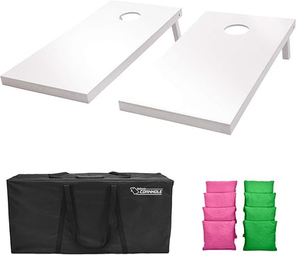 GoSports 4 ft x 2 ft Regulation Size Wooden Cornhole Boards Set - Includes Carrying Case and Over