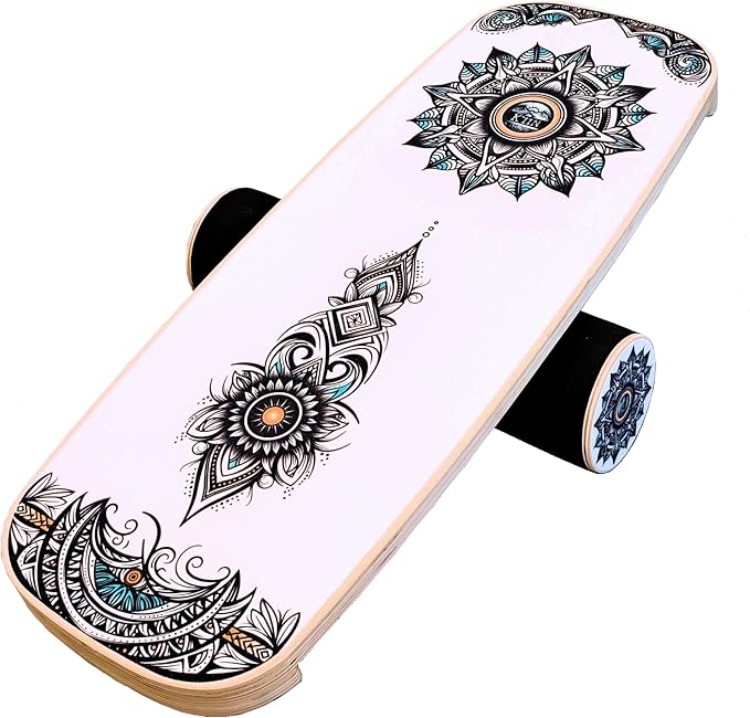 Kiin Balance Board Trainer, adjustable stoppers ??Indo Board, Balancing Board for Surfing, Core