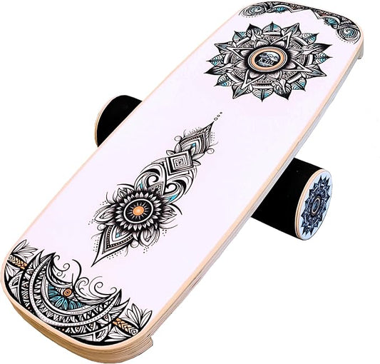 Kiin Balance Board Trainer, adjustable stoppers ??Indo Board, Balancing Board for Surfing, Core